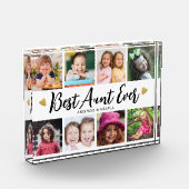 Bloc Photo Meilleure Tante Ever 8 photo Collage Heart Keepsak (Gauche)