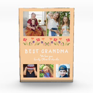 Bloc Photo Meilleures Fleurs Grandma Jaune Famille Florale