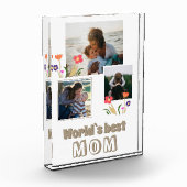 Bloc Photo Meilleures fleurs maman du monde Fête des mères 3 (Gauche)