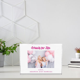 Bloc Photo Meilleurs amis blanc rose BFF nom de la photo fill