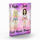 Bloc Photo Meilleurs amis Forever Blonde et Brunette Custom (Gauche)