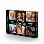 Bloc Photo Meilleurs amis Photo collage noir<br><div class="desc">Un grand cadeau pour célébrer votre firenship ! Une plaque photo avec vos 6 photos préférées,  personnalisée avec vos noms.</div>