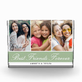 Bloc Photo Meilleurs amis pour toujours 3 photo Collage vert (Devant)