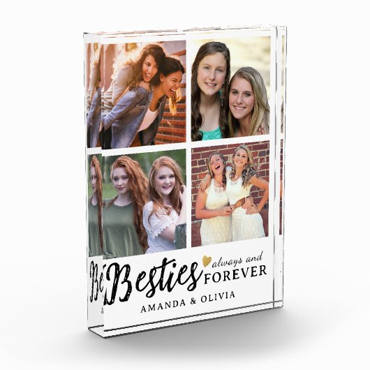 Bloc Photo Meilleurs Besties Toujours Et Pour Toujours Nom Pe (Gauche)