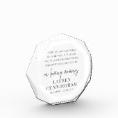 Bloc Photo Mémorial Moderne Élégant Simple Chic (Gauche)