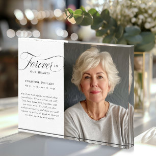 Bloc Photo Mémorial, nom, photo "Forever in our Hearts"