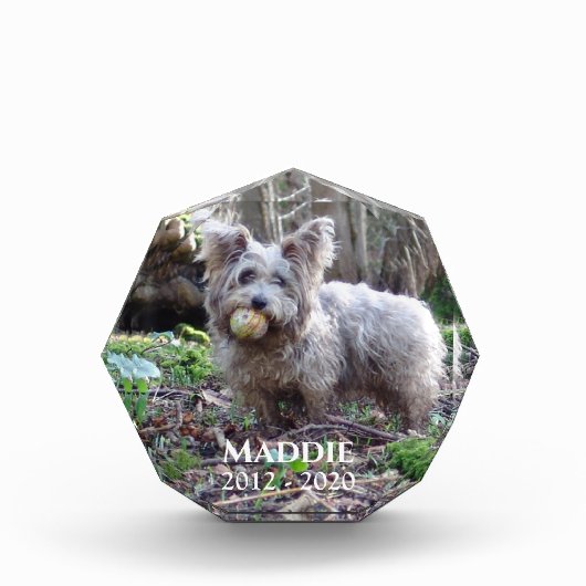 Bloc Photo Mémorial photo avec nom et date (Devant)