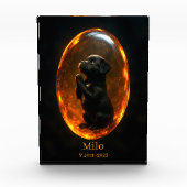 Bloc photo mémorial Retriever Labrador noir (Devant)