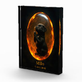 Bloc photo mémorial Retriever Labrador noir (Droite)