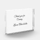 Bloc Photo merci de venir ajouter un message texte (Gauche)