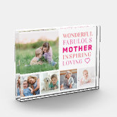 Bloc Photo Mère Famille Photo Collage Typographie moderne (Gauche)