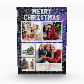 Bloc Photo Merry Christmas Doodle Starry Night 5 Photo Famill (Devant)