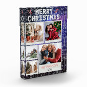Bloc Photo Merry Christmas Doodle Starry Night 5 Photo Famill (Gauche)
