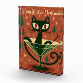 Bloc Photo Mid Century Black Cat Merry Martini Christmas (Droite)
