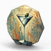 Bloc Photo Mid Century Mixed Media Martini Art (Droite)