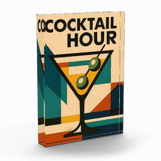 Bloc Photo Mid Century Modern Bauhaus Cocktail Hour Martini (Gauche)