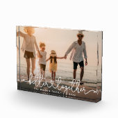 Bloc Photo Mieux Ensemble Script moderne Custom Family Heart (Droite)