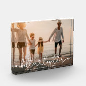 Bloc Photo Mieux Ensemble Script moderne Custom Family Heart (Gauche)