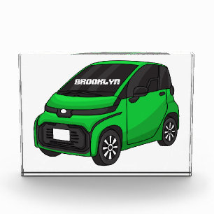 Bloc Photo Mignonne micro-voiture verte