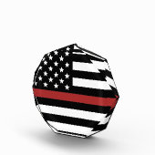 Bloc Photo Mince Red Line USA Drapeau Pompier Service d'incen (Droite)