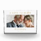 Bloc Photo Minimalist Romantic Wedding Anniversary in Gold (Devant)