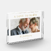 Bloc Photo Minimalist Romantic Wedding Anniversary in Gold (Gauche)