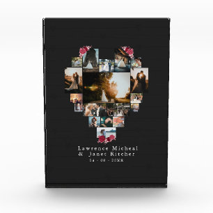 Bloc Photo Minimaliste personnalisé rose 18 coeur Photos faço