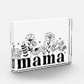 Bloc Photo Minimalistic Black & White Wildflower Mama (Gauche)