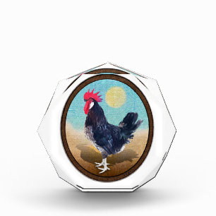 Bloc Photo Minorque Rooster Vintage Oval