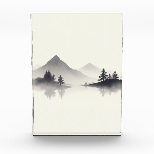 Bloc Photo "Misty Mountain Reflections" (Devant)