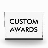 Bloc Photo Modèle acrylique de blanc de récompense (Devant)