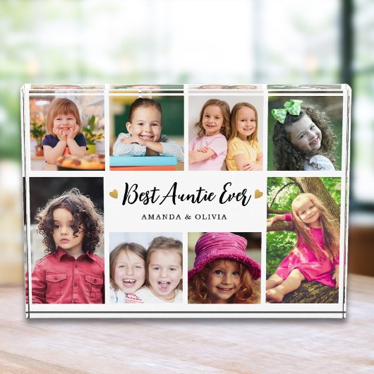 Bloc Photo Modern Best Auntie Ever 8 Picture Collage Keepsake