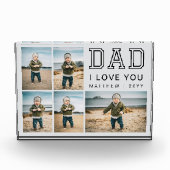 Bloc Photo Modern Black and Gray Grid Collage I Love You Dad (Devant)