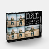 Bloc Photo Modern Black and White Keepsake I Love You Dad (Gauche)