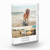 Bloc Photo Modern Dog Keepsake Cute Personalized Pet Collage (Gauche)