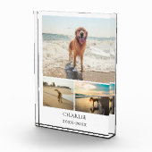Bloc Photo Modern Dog Keepsake Cute Personalized Pet Collage (Droite)