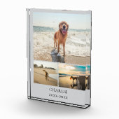 Bloc Photo Modern Dog Keepsake Gray Personalized Pet Collage (Droite)