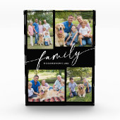 Bloc Photo Modern Family Photos Collage Script Keepsake (Devant)