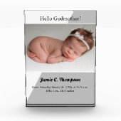 Bloc Photo Modern Grey Serez-vous ma petite fille parrain (Devant)