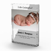 Bloc Photo Modern Grey Serez-vous ma petite fille parrain (Droite)