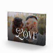 Bloc Photo Modern Love Custom Wedding Photo Couples Monogram (Droite)