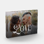 Bloc Photo Modern Love Custom Wedding Photo Couples Monogram (Gauche)