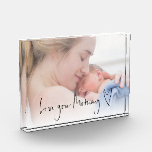 Bloc Photo Modern Love You Mommy Script Coeur Photo Overlay