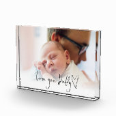 Bloc Photo Modern Love You Papa Script Coeur Photo Overlay (Droite)