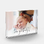 Bloc Photo Modern Love You Papa Script Coeur Photo Overlay (Gauche)
