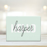 Bloc Photo Modern Pastel Mint Bonjour Et Vous Nom<br><div class="desc">Modern Pastel Mint Bonjour Et Vous Nom</div>