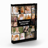 Bloc Photo Modern Personalized 16 Photo Collage Photo Block (Gauche)