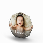 Bloc Photo Modern Script Name Baby Photo personnalisée (Droite)