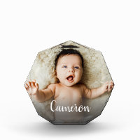 Modern Script Name Baby Photo personnalisée