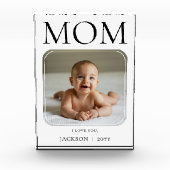 Bloc Photo Modern Simple Black Typography I Love You Mom (Devant)